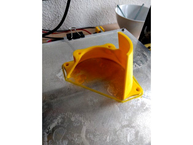 Hephestos 60 to 80mm fan adapter with draft protection by mtowara