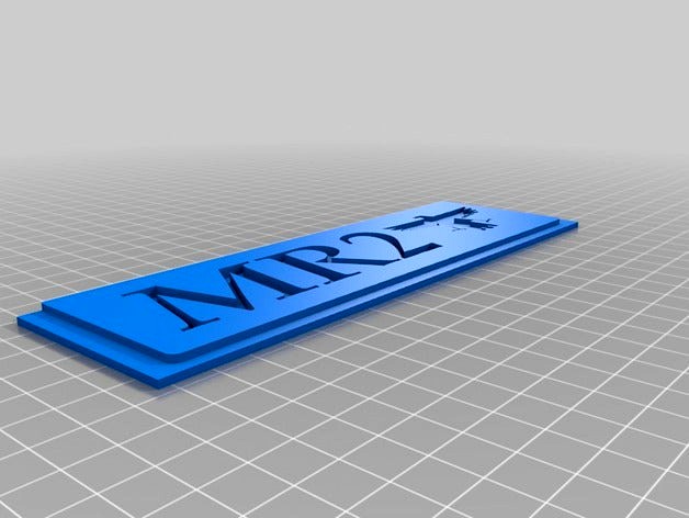 AW11 MR2 Radio Delete Plate by Anglesmith_Customs