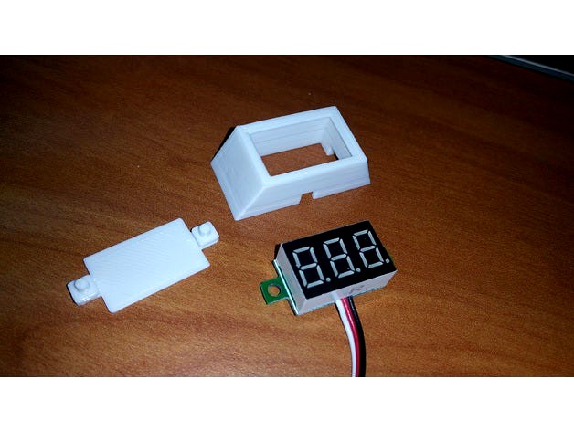 Cover for 0.36" LED voltmeter by Fireflynj