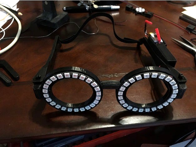 24 LED (2.1") Neopixel Glasses for Arduino nano by Fer451