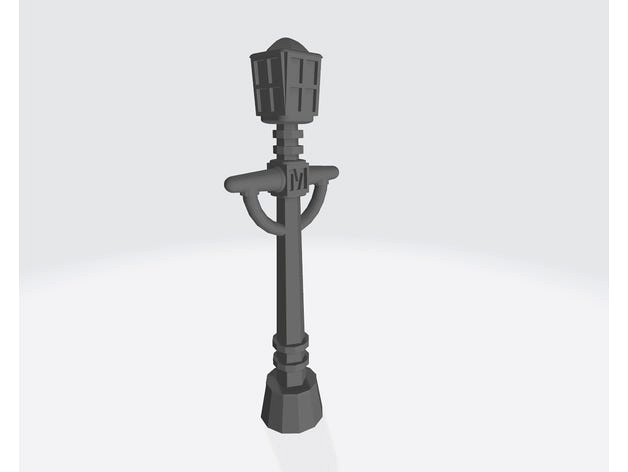 Victorian Street Lamp (28mm scaled) by cikkirock