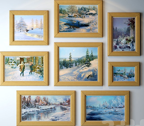 Картины Владимира Жданова (Зимняя пора)