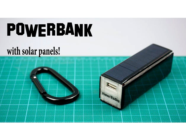 Power bank with with solar panels by HowToDo