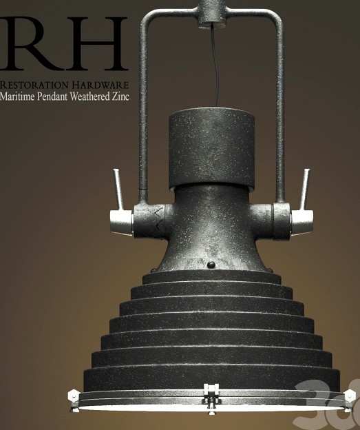 RH Maritime Pendant Weather Zinc