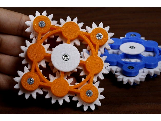 9 Gear Fidget Spinner by plusalphaDesigns