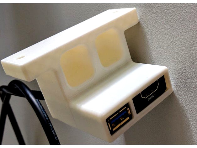 USB + HDMI Bracket for Oculus Rift by blecheimer