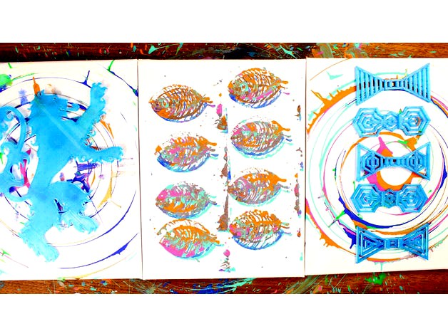 Pintura en estampado  de hojas con una impresora 3D by gonzalor