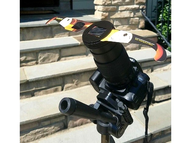 Nikon D90 - Solar Eclipse Glasses Mount by danmanners