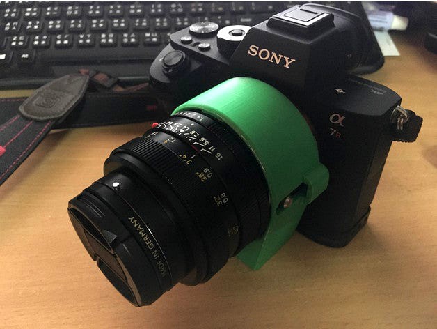 Bracket for Techart Pro LM-EA7 Adapter (w/ Nikon Lens) by RickyCheng