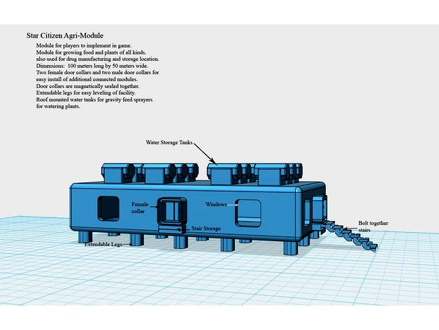 Star Citizen Agricultural Module by 3dDesignPrint
