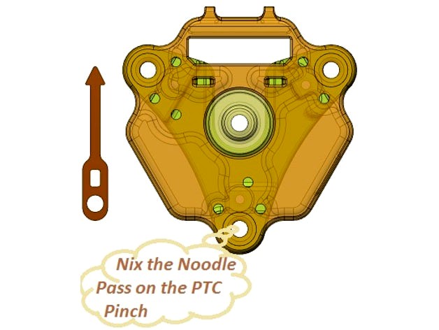 Nimble Gnu - System to Adapt the Zesty Nimble Extruder to a Prometheus V2 Hotend Mounted to a SeeMeCNC Balljoint Effector Platform with Accelerometer Probe PCB by slonold