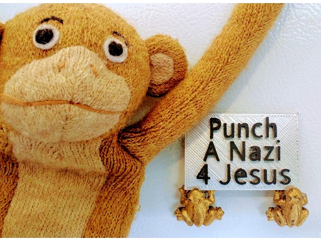 Punch A Nazi 4 Jesus Sign by sboger