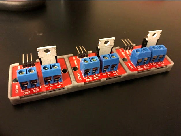 IRF520 Mosfet Module Bumper - 3 Bay by Jeepguy42