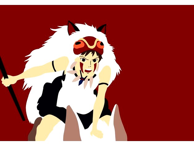 Princess Mononoke - もののけ姫 (Minimalist) by Yuyuy75