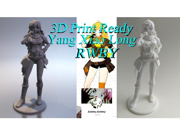 3D PRINT READY!! Yang Xiao Long from RWBY by Animu