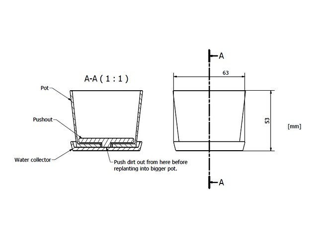 Seed plant pot by Itek