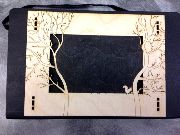 Laser cut Forest Frame w/ Squirrel by West3DP