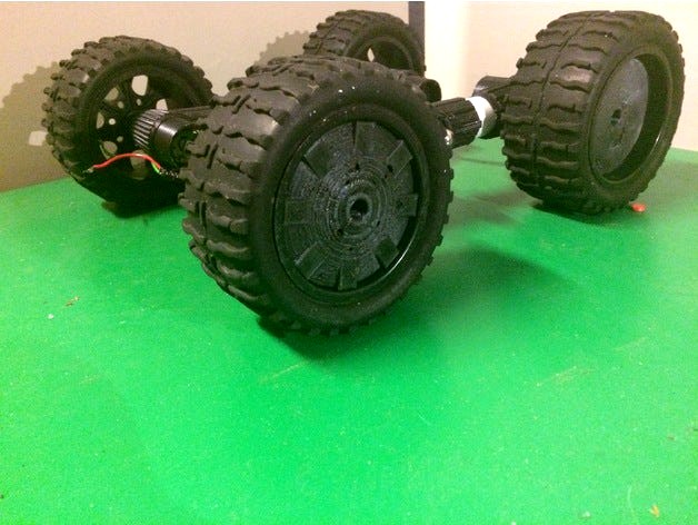 Moon Rover wheel hub for 1/10 Monster truck wheel by Ajaxjones