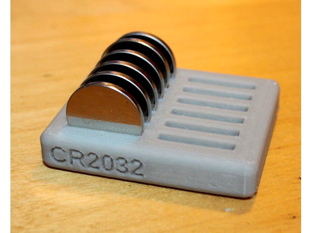 LR44 CR2032 CR2016, CRxxyy Parametric Battery holder  by hsaturn