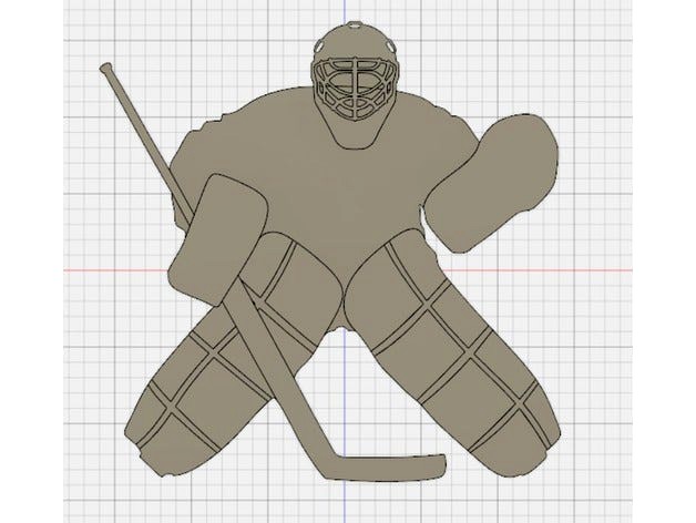 (Hockey) Goaltender Silhouette Wall Decorations by Affordable3D