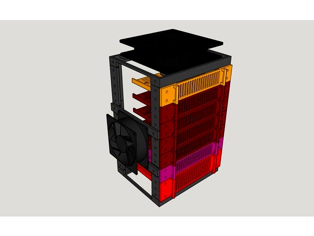 4 Post Rack Side 80mm Fan Adaptor by ellisgl