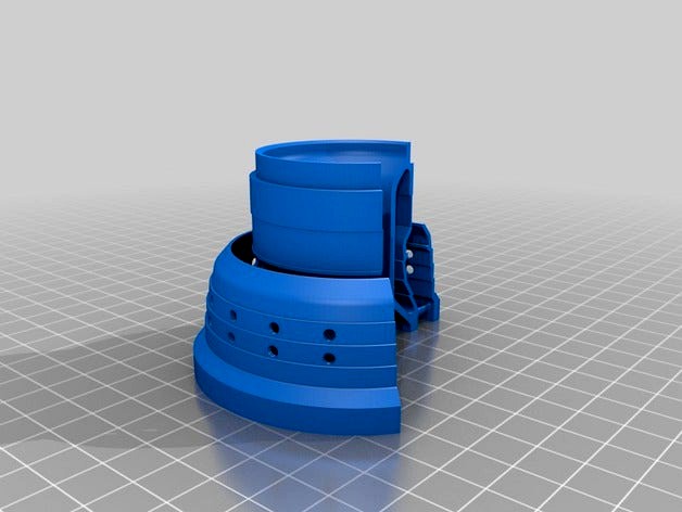 3D printable Jet Engine - Combustion Lining by MisterHomer