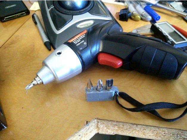 Bit Holder for the Drill Master Cordless Screw Driver by JaboDLJ