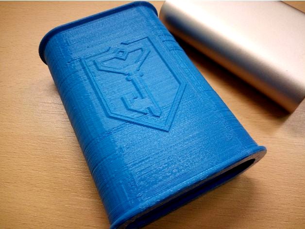 Ingress/Resistance themed protective sleeve for Xiaomi 10000 mAh powerbank by Scriabinist