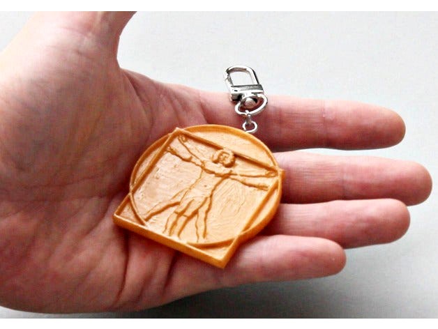 Vitruvian Man Keychain Accessory by GabrielYun