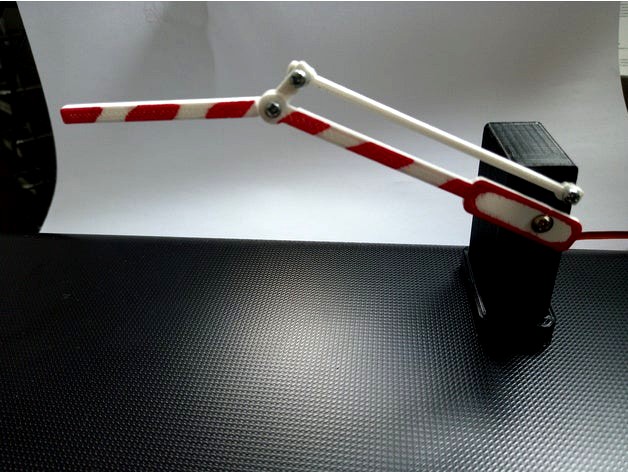 Servo SG90 Barrier with bendy arm by Vlastimil3