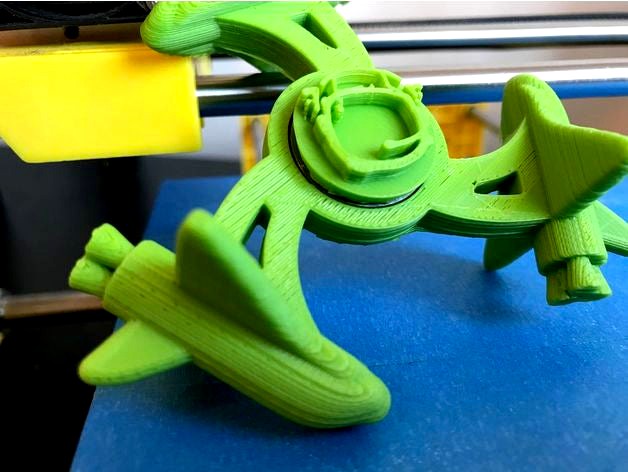 Space Rocket Fidget Spinner by Luke3DP