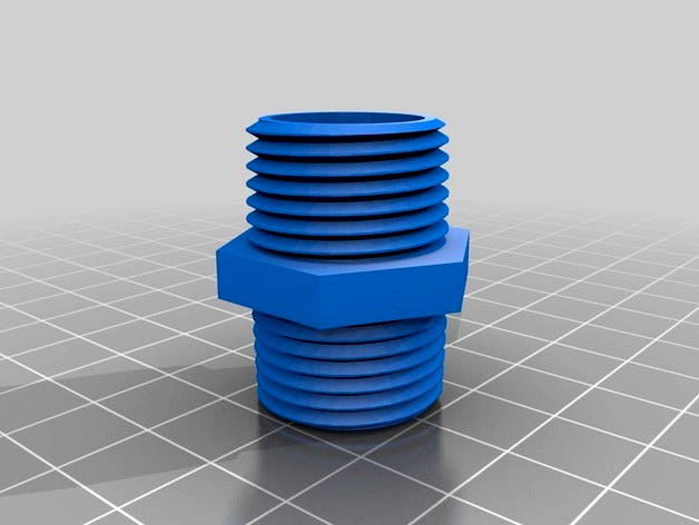 Sprinkler Riser 0.5in NPT - male x male by otdiggity