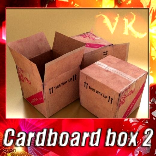 Old Cardboard Box3d model