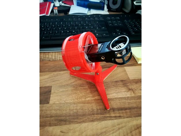 Zoom H1 - Microphone stand with Fusion360 tutorial by oiad