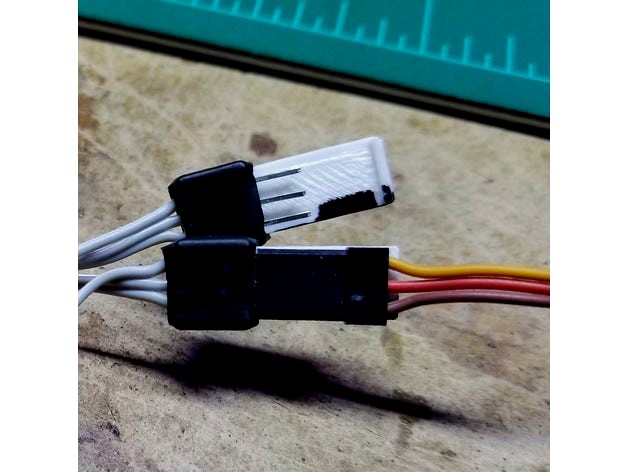 DIY Secure Servo Connector from Header Pins by lloo