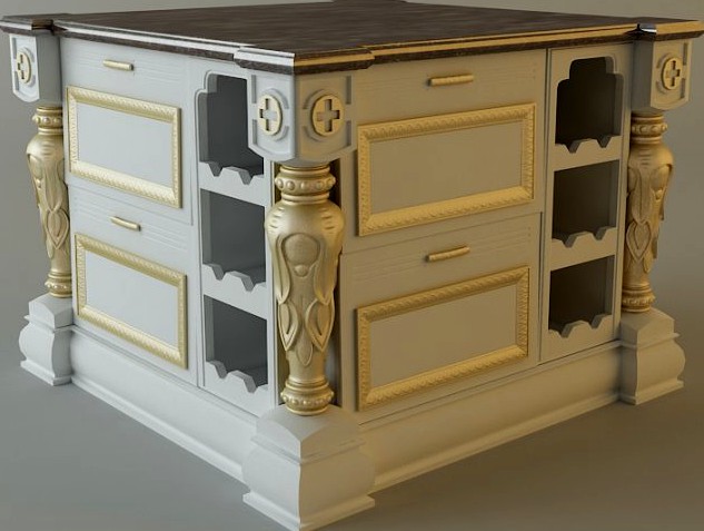 Kitchen cabinet bar3d model