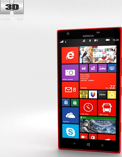 Nokia Lumia 1520 Red3d model