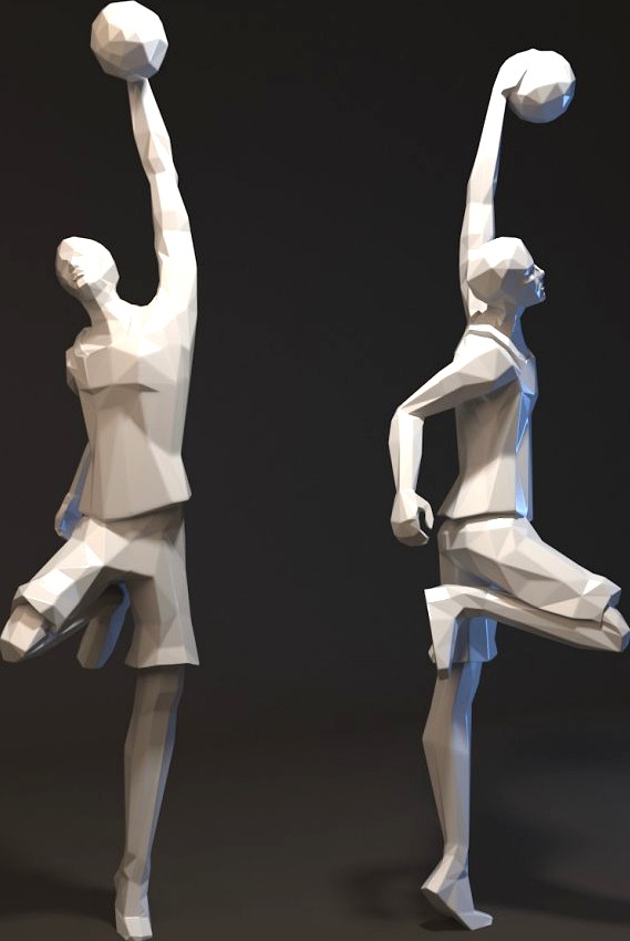 Basket ball Man Pose3d model