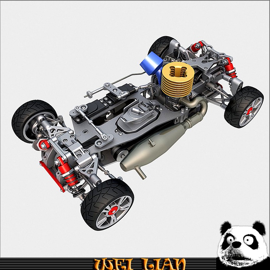 Racing car chassis3d model