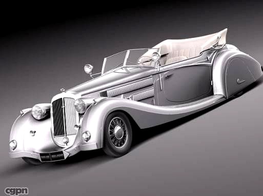 Horch 853a voll &amp; ruhrbeck sport cabriolet 19373d model