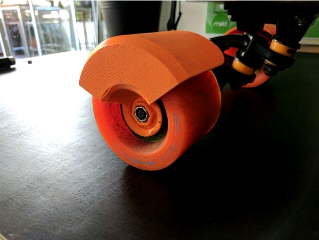 Electric Skateboard Wheel Guard Mud by jdnicholson 3d