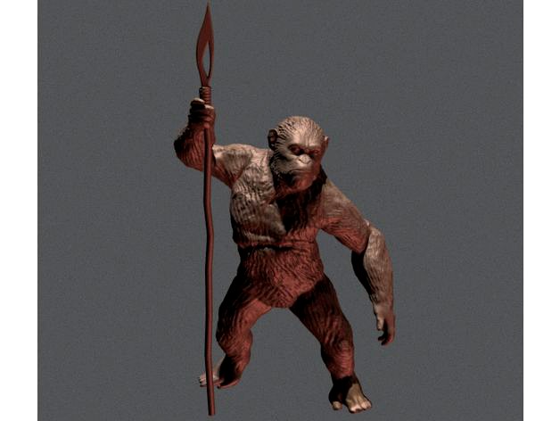 CAESAR FROM PLANET OF THE APES INSPIRITED MODEL (LOW-POLY VERSION) by Masterclip
