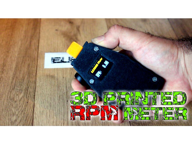 3D printed RPM meter with arduino by ELECTRONOOBS