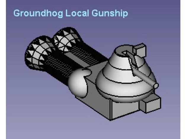 Groundhog Class Local Gunship by ThinkTanker