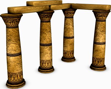 Egyptian column3d model