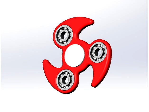 Fidgetspinner with "wings" by Johanw3D