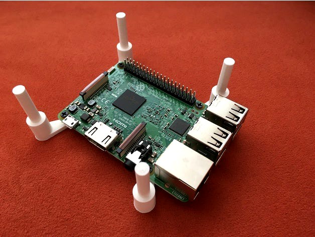 Raspberry Pi 2 and 3, Stacking System (with Screws) by sky4055 3d model