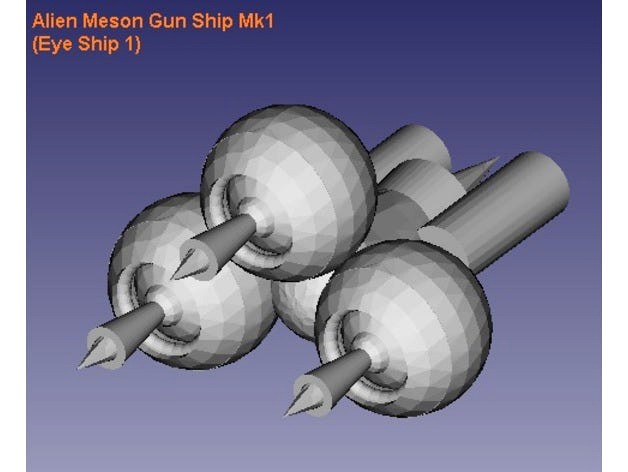 Alien Meson Gunship Mk1 by ThinkTanker
