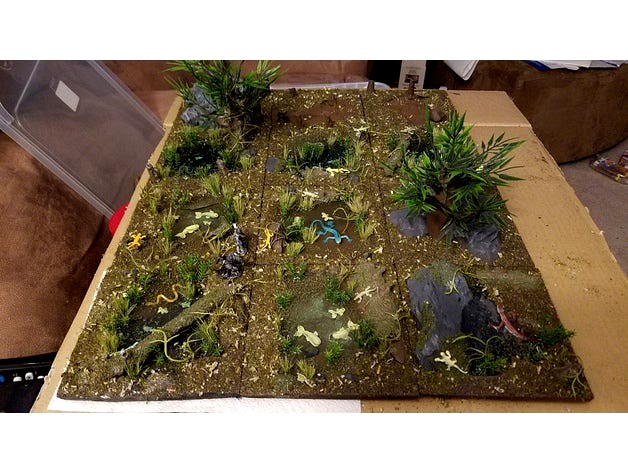 Swamp/Forest Terrain Tiles 6x6 for RPG and Wargame by kevinrau