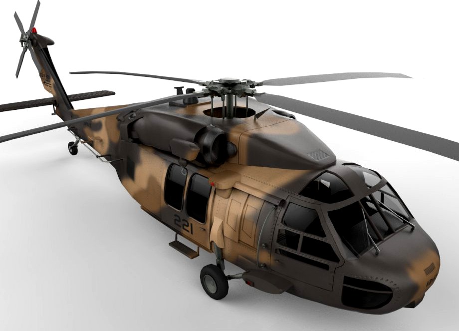 S-70 Blackhawk - Australian Army3d model